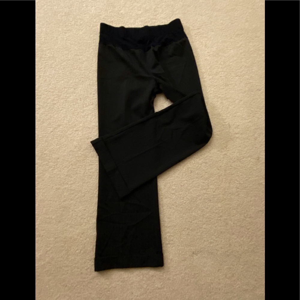 EUC. OhBaby By Motherhood.  Black Textured Pinstriped Dress Pants.  Size S.